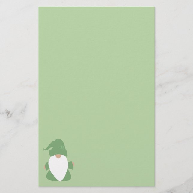 Little Green Gnome Stationery (Front)
