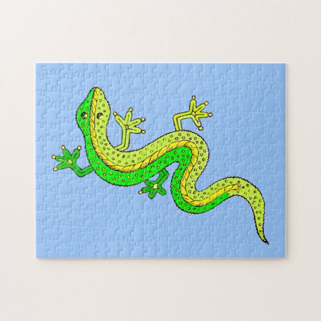 little green lizard jigsaw puzzle (Horizontal)