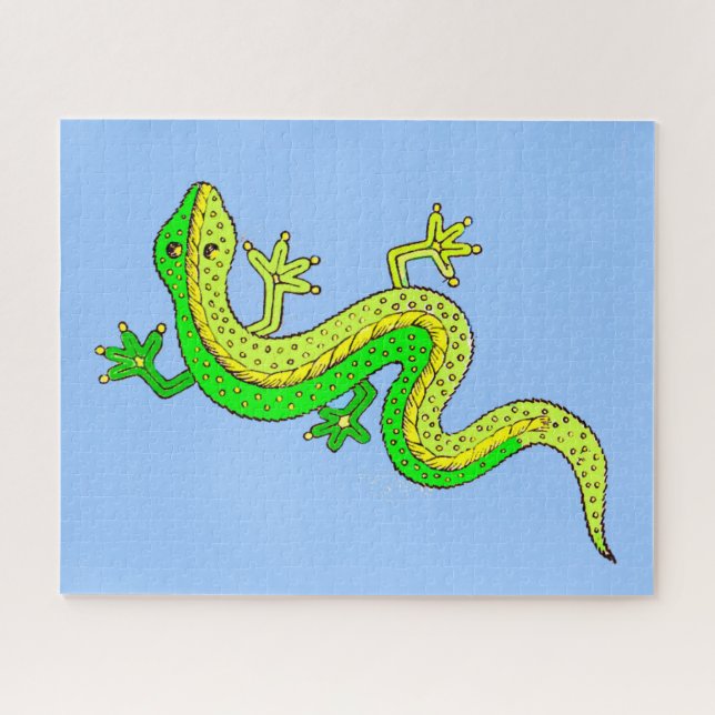 little green lizard jigsaw puzzle (Horizontal)