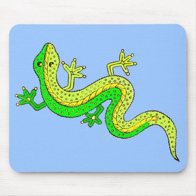 little green lizard mouse pad (Front)