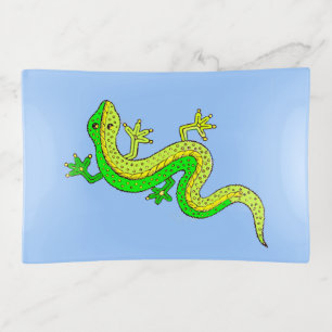 little green lizard trinket tray