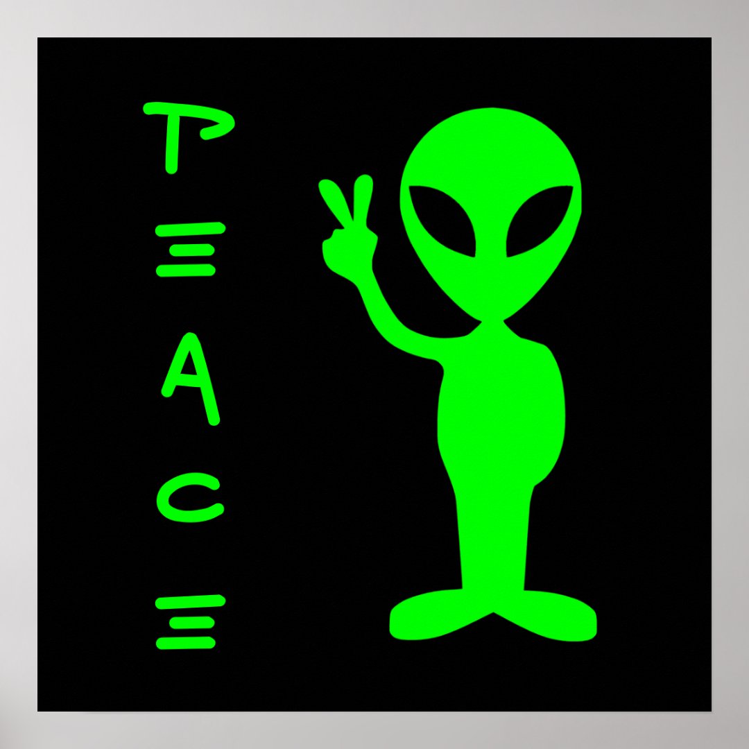 Little Green Man Poster Zazzle