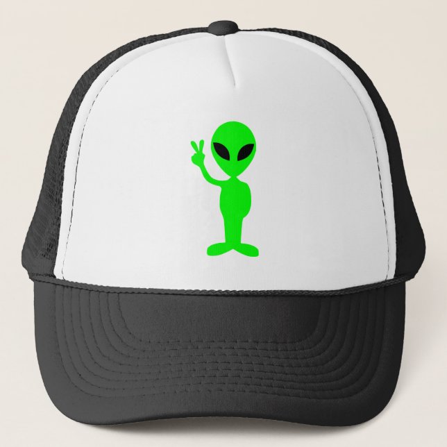 Little Green Man Trucker Hat (Front)