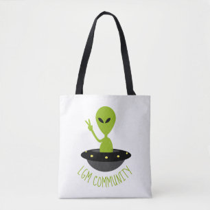 Little Green Men, LGM Community Extraterrestrial Tote Bag