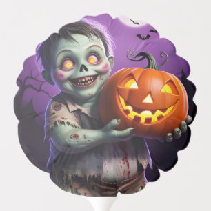 Little Green Monster & Pumpkin Friend Balloon