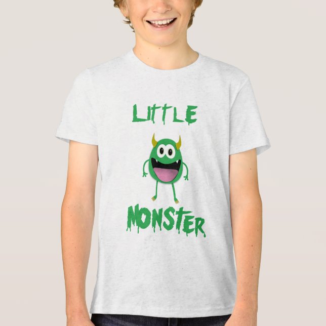 Little Green Monster Tri-Blend Shirt (Front)