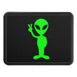 Little Green Peaceful Alien Hitch Cover at Zazzle