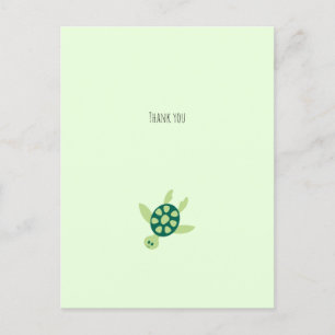 Little Green Turtle Thank You Card