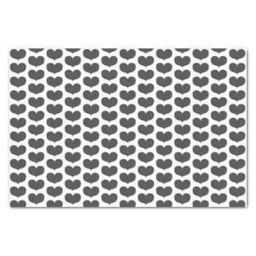 Little Grey Hearts Tissue Paper