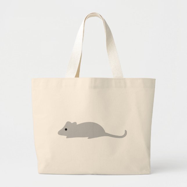 little grey mouse large tote bag (Front)