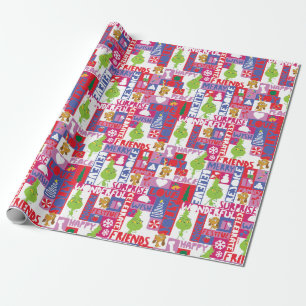 Little Grinch Colorful Christmas Pattern Wrapping Paper