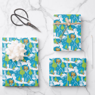 Little Grinch Merry Grinchmas Teal Pattern Wrapping Paper Sheets