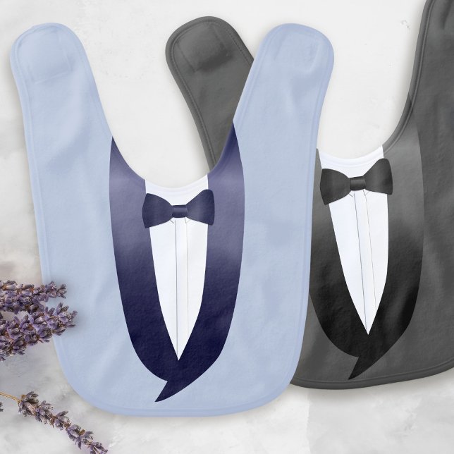 Little Groomsman Ring Bearer Tuxedo Wedding Baby Bib (Creator Uploaded)