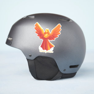 Little Guardian Angel orange color cutout Sticker