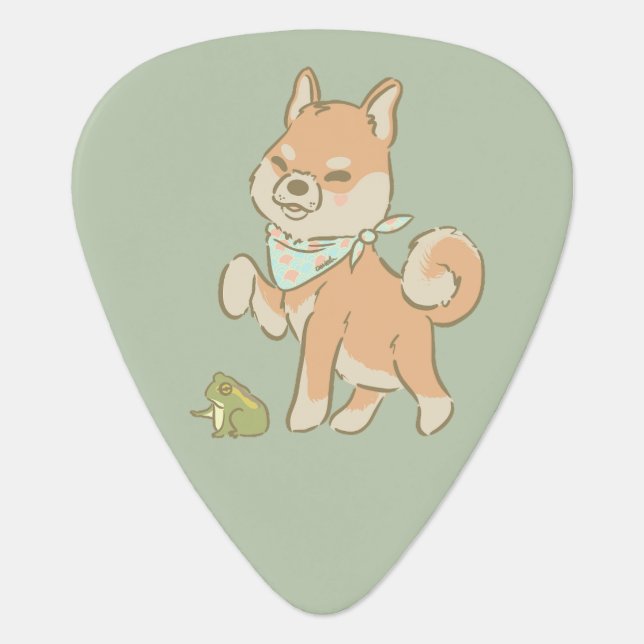 Little guardian froggo guitar pick (Front)