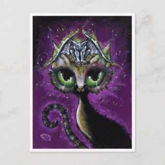 Little Guardian Gargoyle Cat postcard