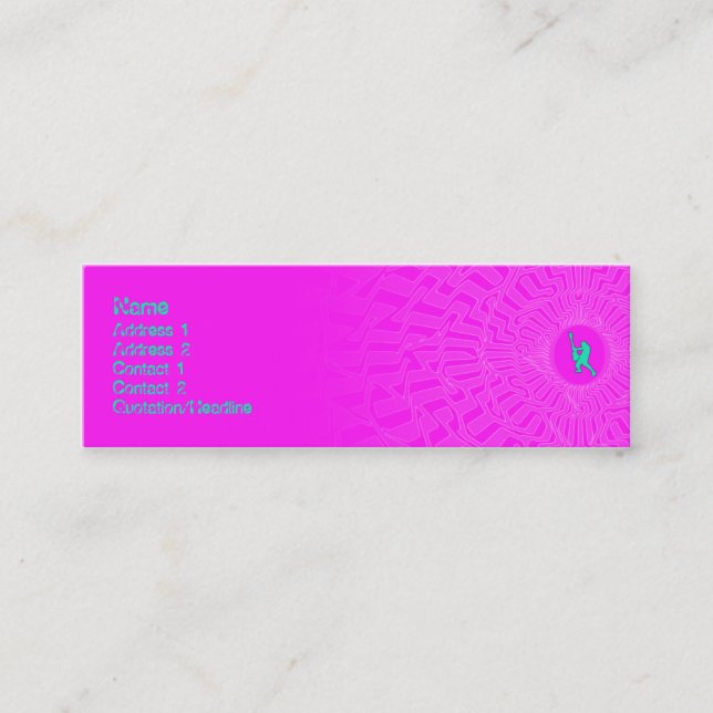 Little Guitar Man - Skinny Mini Business Card (Front)