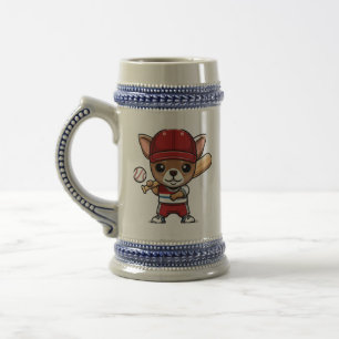 Little Guy Is In Batters Box Waiting His Turn  Beer Stein