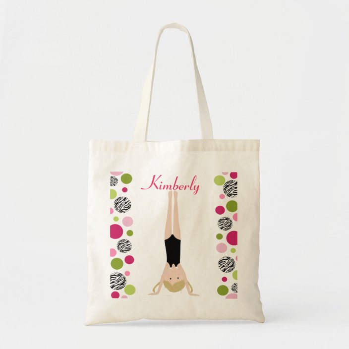 pink and green tote