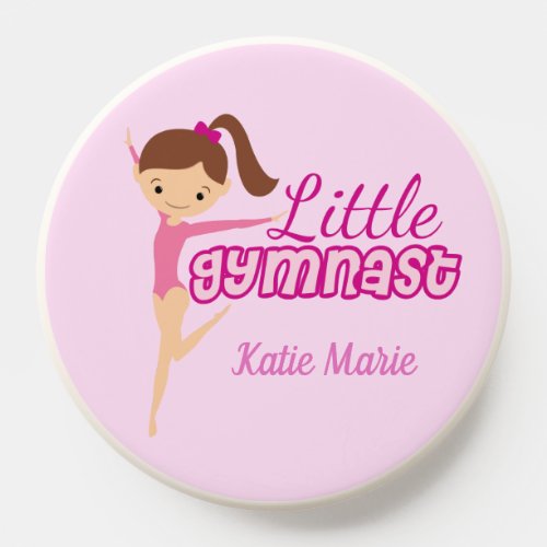 Little Gymnast Pretty Pink Custom Kids Gymnastics PopSocket