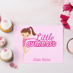 Little Gymnast Pretty Pink Custom Kids Gymnastics Postcard