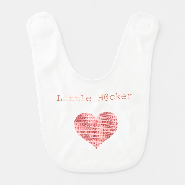 Little Hacker Baby Bib (Front)