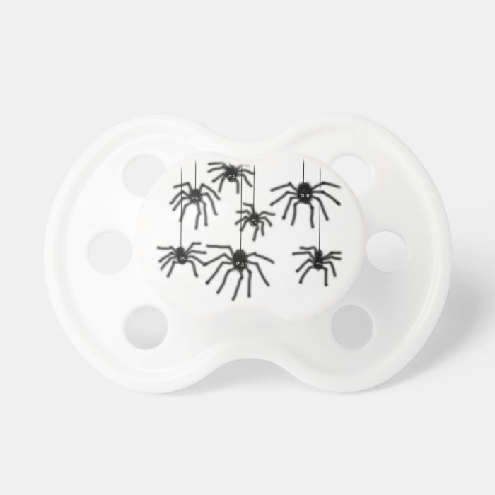 Little Halloween Cartoon Spiders Pacifier
