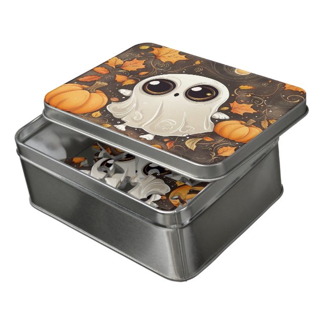 Little Halloween Ghost  Jigsaw Puzzle (Lid Open)