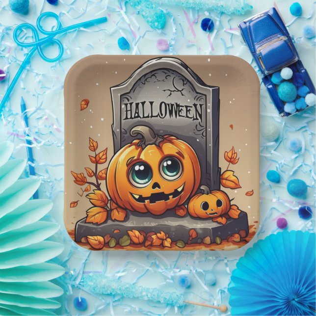 Little Halloween Gravestone Paper Plates (Party)