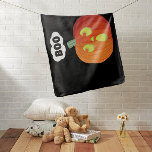 Little Halloween Pumpkin Boo Baby Blanket