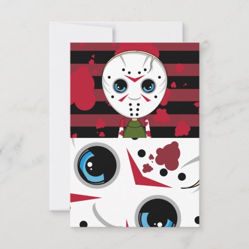 LIttle Halloween Serial Killer RSVP Card