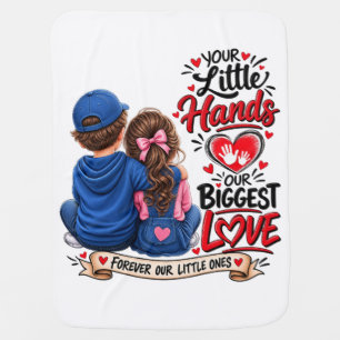 Little Hands Biggest Love Cute Baby Blanket