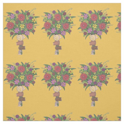Little Hands Flower Bouquet Teacher Mom Preschool Fabric