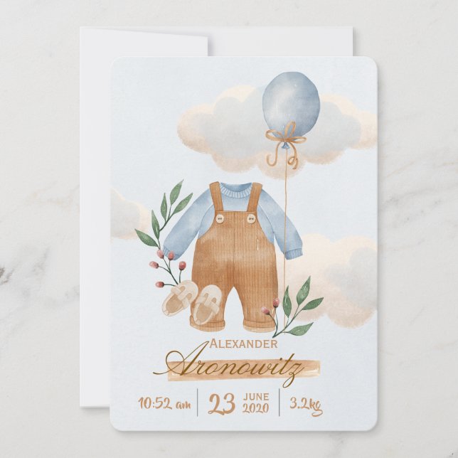 Little hands, little feet, and a big place in our  invitation (Front)