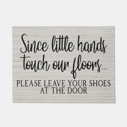 Little Hands Touch Floors Shoes at the Door Doormat
