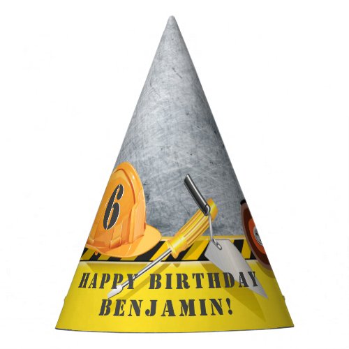 Little Handyman Construction Birthday Party Hat
