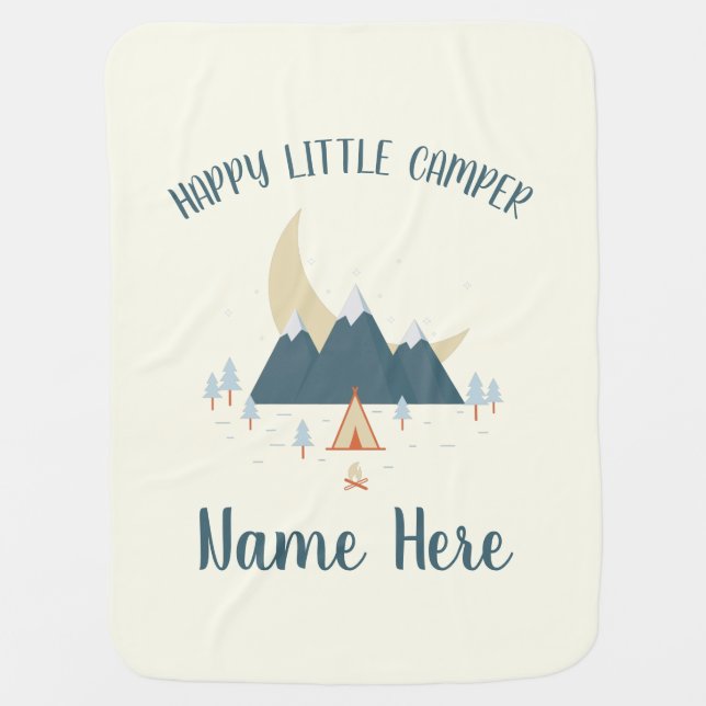 LITTLE HAPPY CAMPER BABY BLANKET (Front)