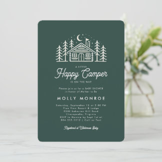 Little Happy Camper Baby Shower Invitation