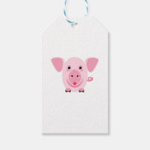 Little happy cute pink pig
