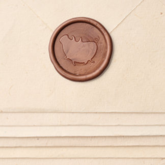 LITTLE HAPPY PIG WAX SEAL STICKER