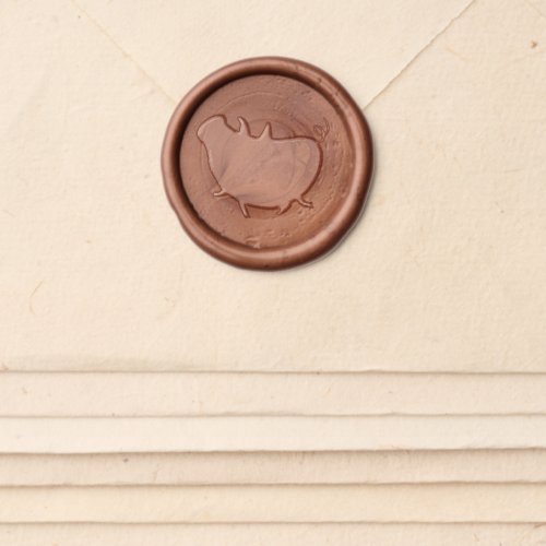 LITTLE HAPPY PIG WAX SEAL STICKER