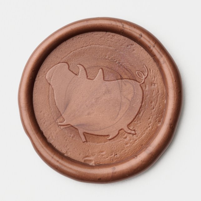 LITTLE HAPPY PIG WAX SEAL STICKER (Front)