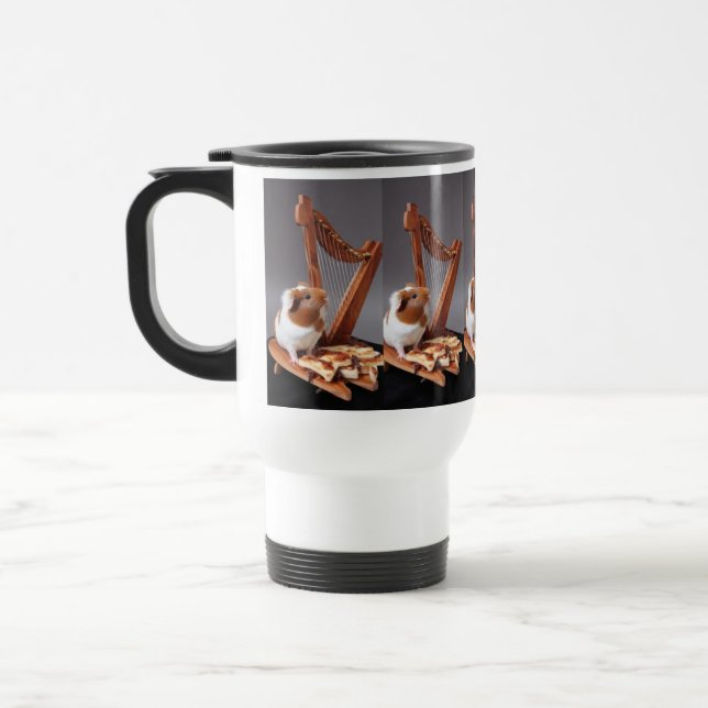 Little Harpist Guinea Pig – Elegant Travel Mug (Left)
