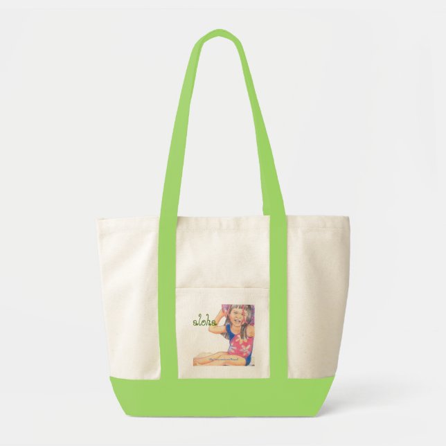 Little Hawaiian Beach Girl Tote Bag (Front)