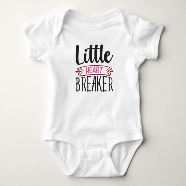 Little Heart Breaker Valentine's Day Baby Bodysuit (Front)