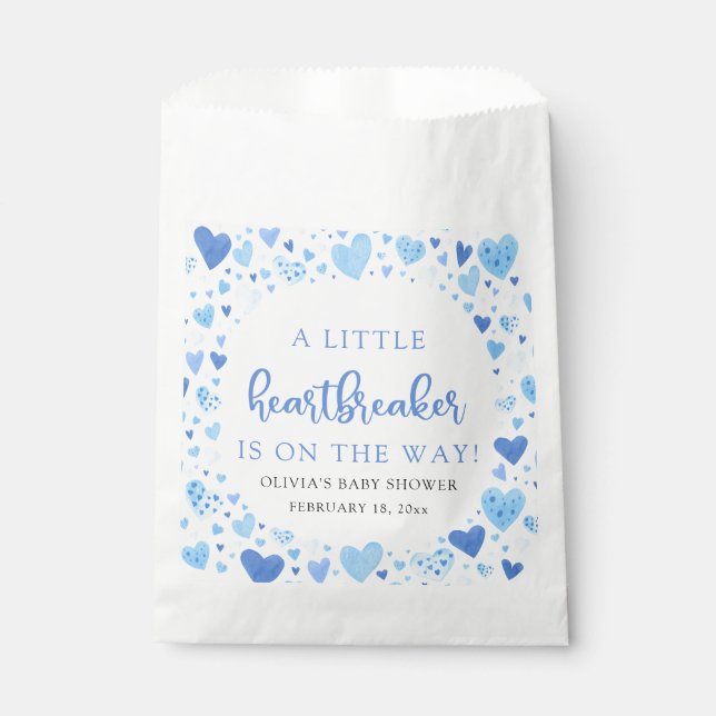 Little Heartbreaker Valentine's Day Baby Shower Favor Bag (Front)