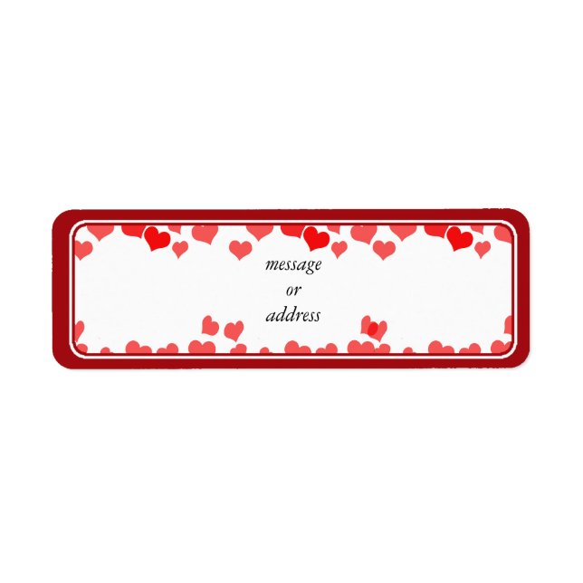 Little Hearts - Add Your Message Label (Front)
