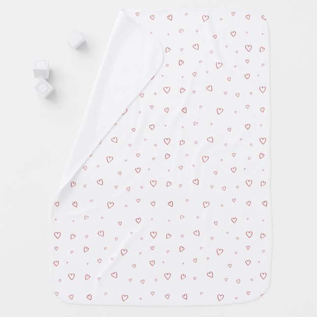 Little Hearts Baby Blanket (In Situ)