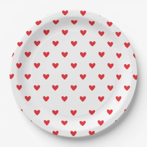 Little Hearts BIG Love Valentines Day Paper Plates