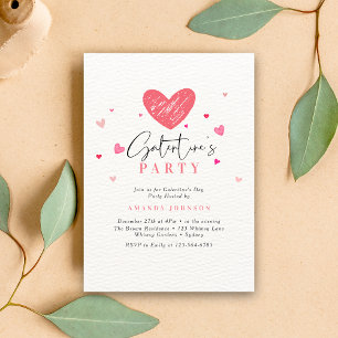 Little Hearts Cute Trendy Valentine's day Invitation